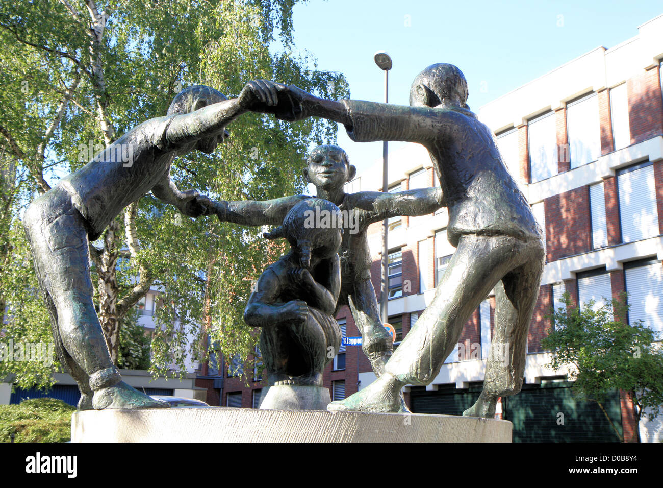 Kinder spielen Statue, Aachen, Deutschland, Europa Stockfoto