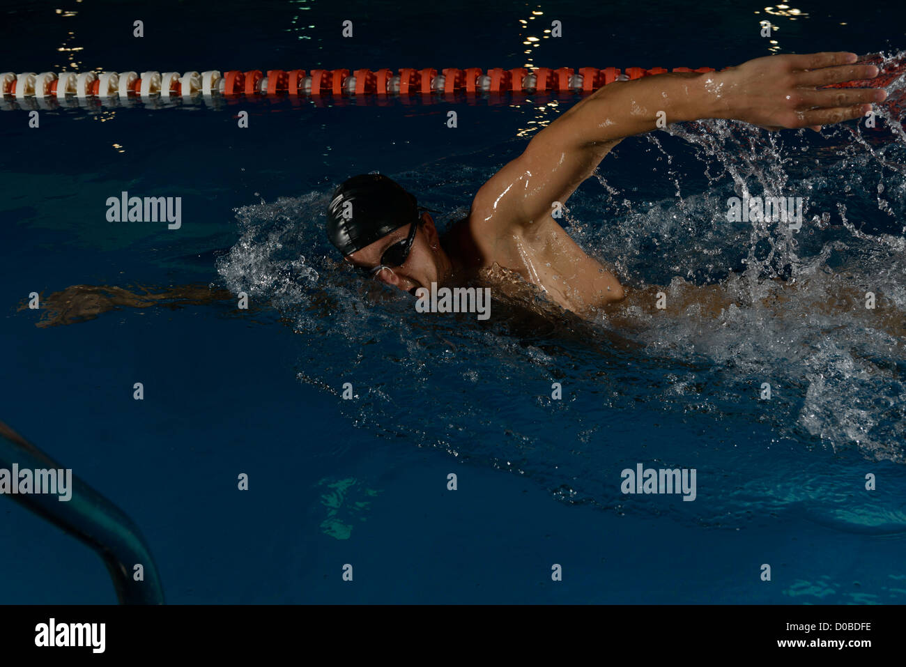 Schwimmer Schwimmbad Wasser professionell Stockfoto