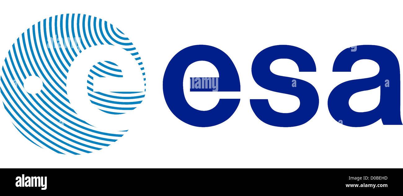 Logo der Europäischen Weltraumorganisation ESA mit Sitz in Paris. Stockfoto