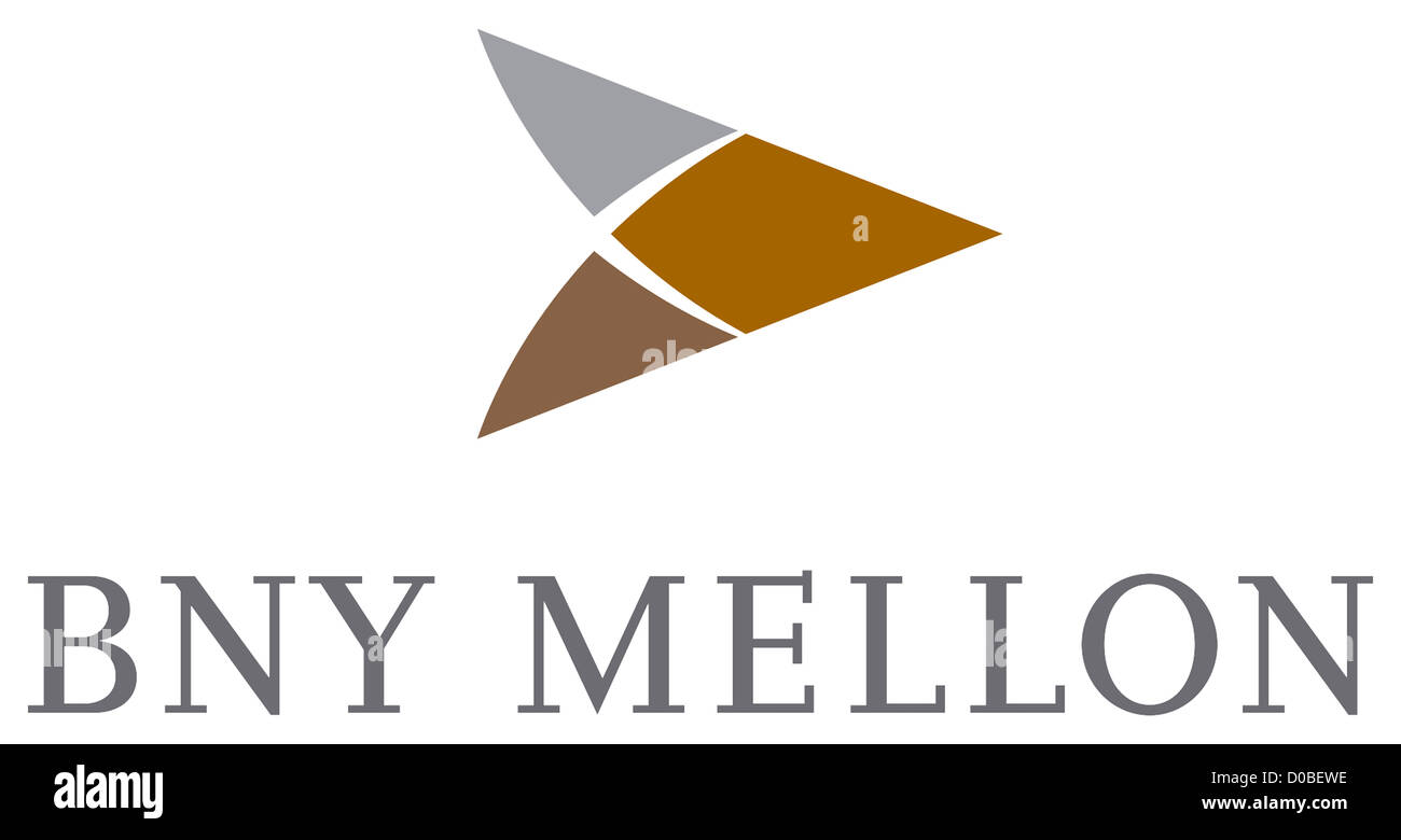 Logo der amerikanischen Finanzdienstleister Anbieter Bank of New York Mellon Corporation mit Sitz in New York. Stockfoto