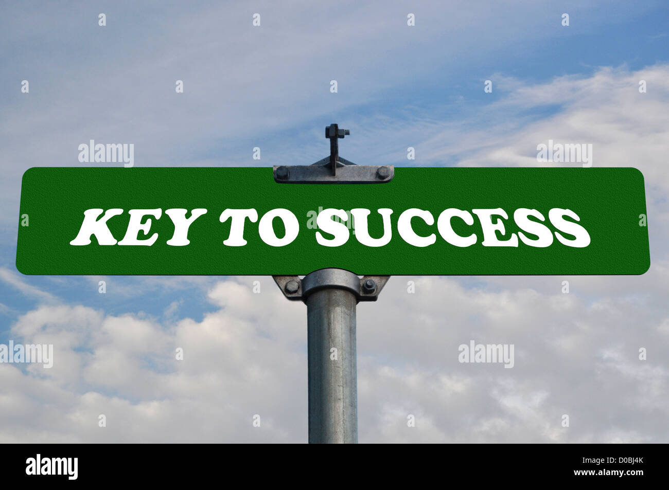 Schlüssel zum Erfolg-Straßenschild Stockfoto