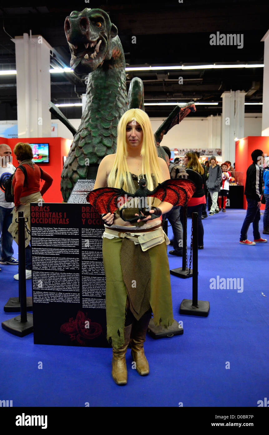 Cosplay-Ausstellung in XVIII Saló del Manga in Barcelona Stockfoto