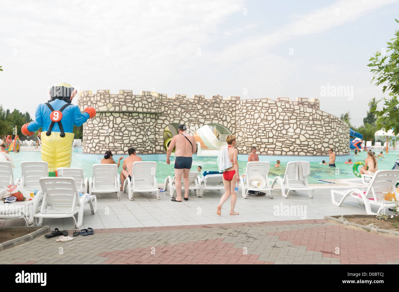 Aquapark Wasser Spaß Menschen Pool resort Stockfoto