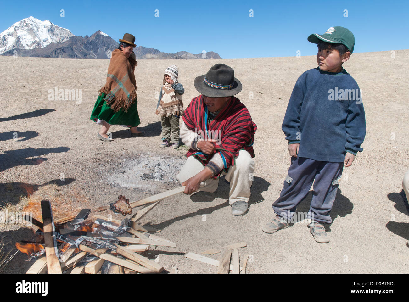 Grill in der Cordillera Real Stockfoto