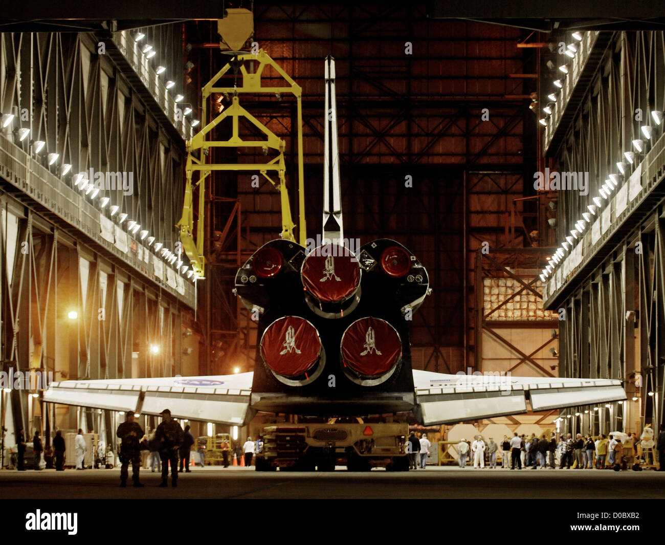 Space Shuttle Discovery beginnt ihre historische Rückkehr zum Flug Stockfoto