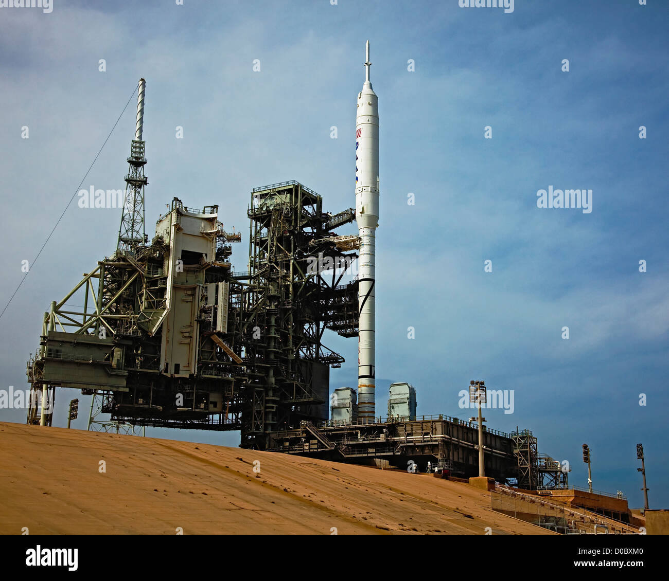 Ares ich-X--Erstflug einer Neumond-Rakete Stockfoto