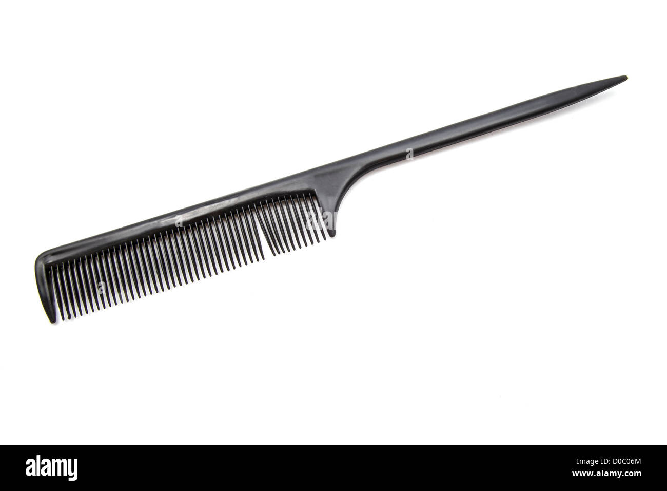 Black comb isolierten auf weißen Hintergrund Stockfoto