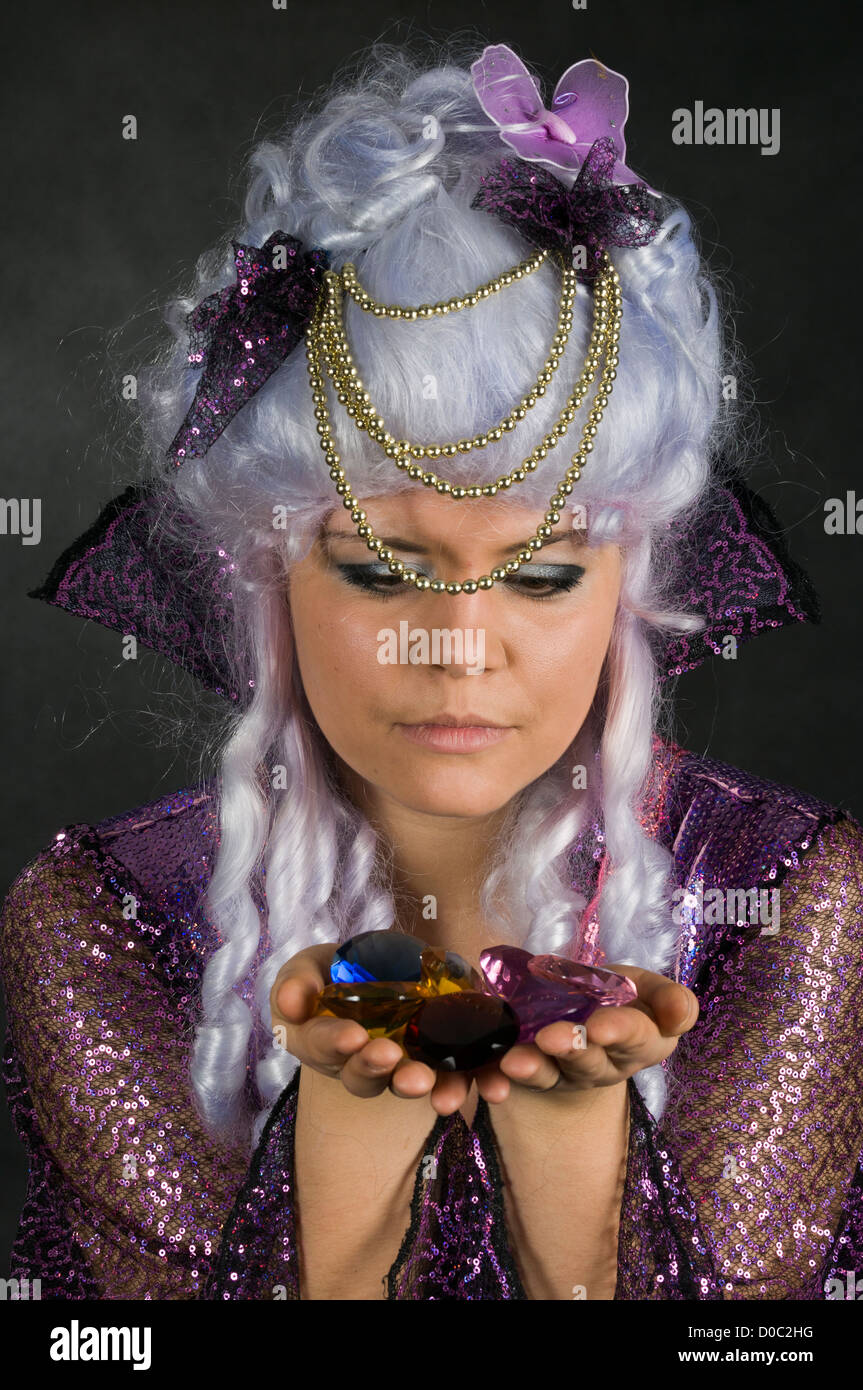 Frau magische Karneval Märchen Zauberer Magier Stockfoto