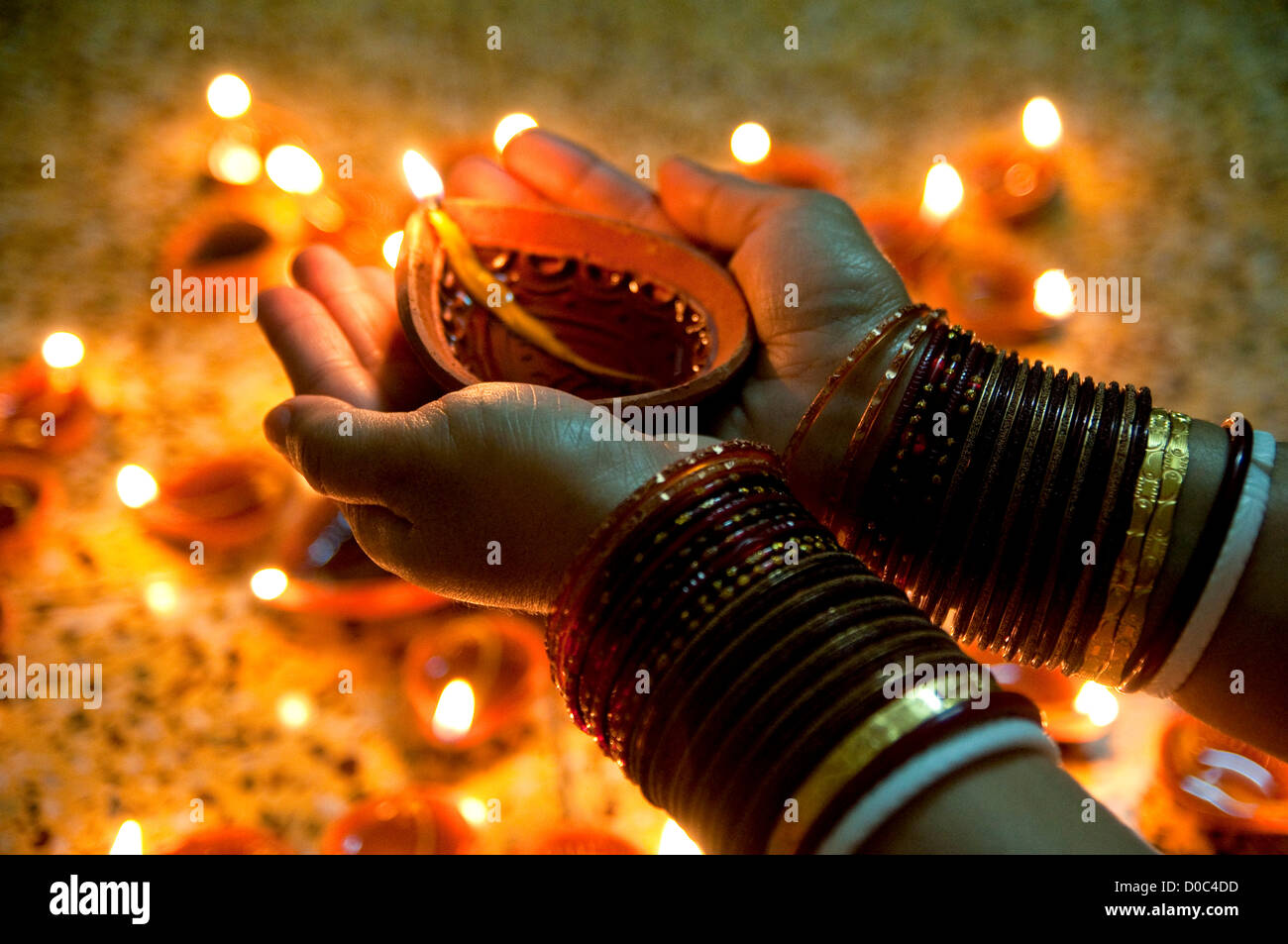 Diwali Lampe Stockfoto