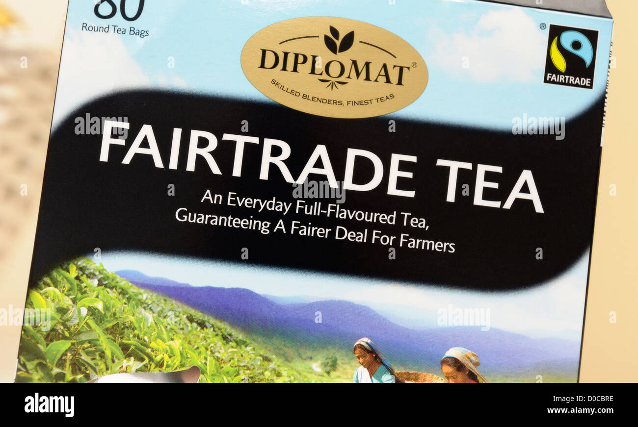 Fairtrade-Tee-Marke Stockfoto