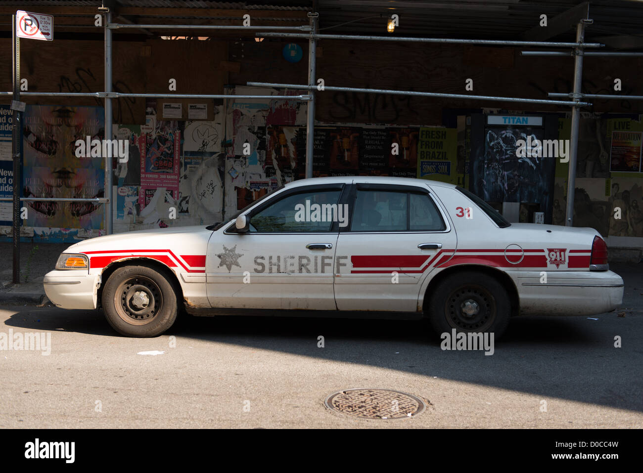 Sheriff altes Auto auf Manhattan, New York, USA Stockfoto