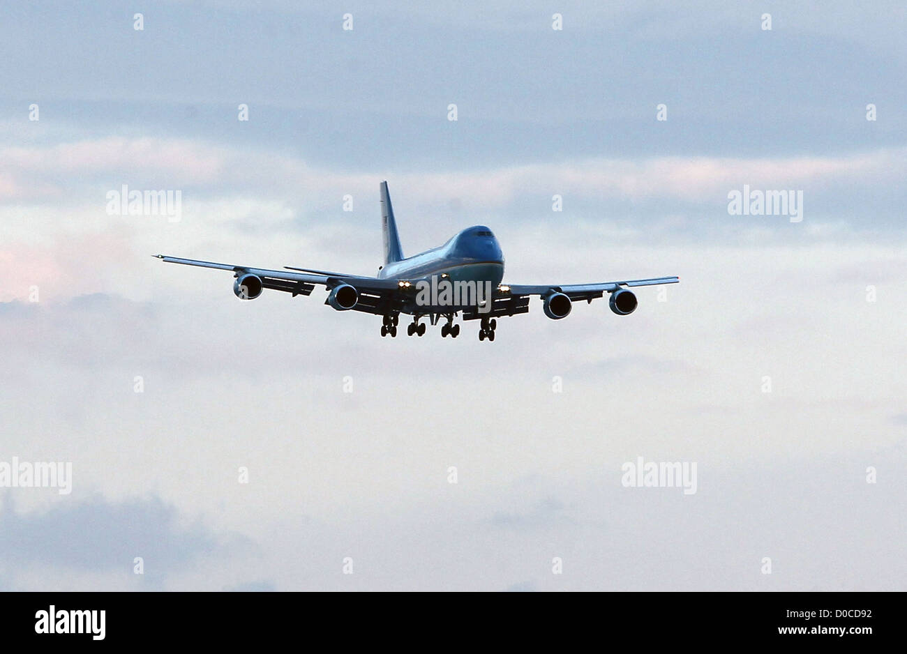 Air Force One Präsident Barack Obama kommt am McCarran International Airport Las Vegas, Nevada - 22.10.10 Stockfoto