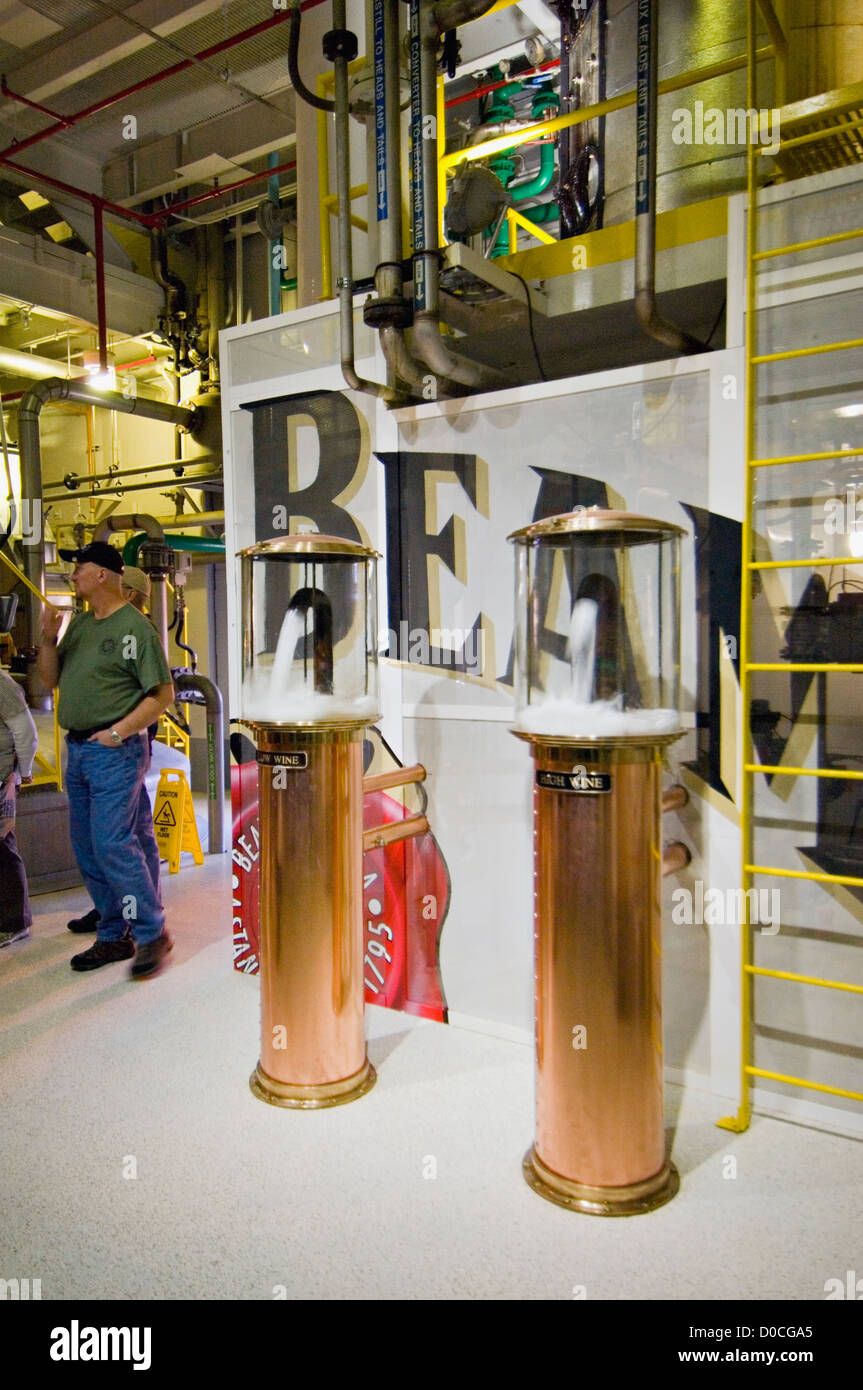 Teil der Destillerie-Tour in der Jim Beam Destillerie in Clermont, Kentucky Stockfoto