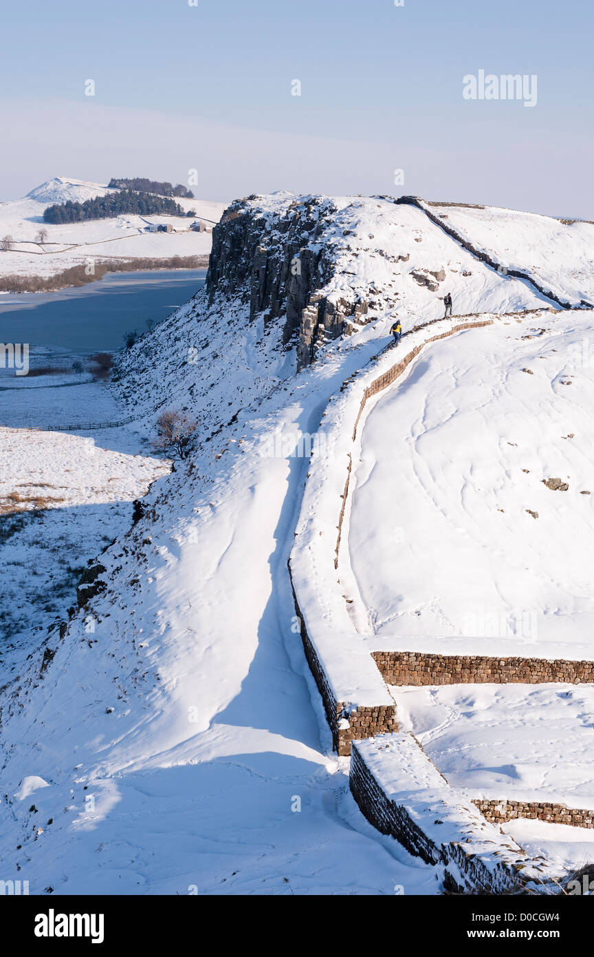 Der Hadrianswall im Winter Stockfoto