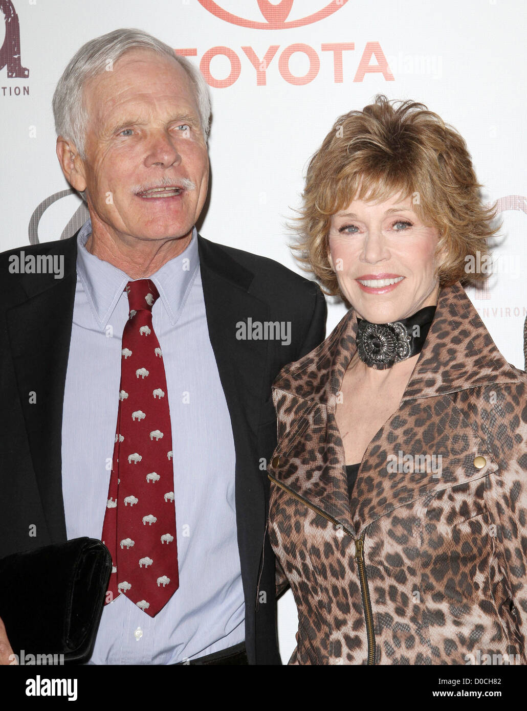 Ted Turner und Jane Fonda 20th Annual Environmental Media Awards statt bei Warner Bros Studios Burbank, Kalifornien - 16.10.10 Stockfoto