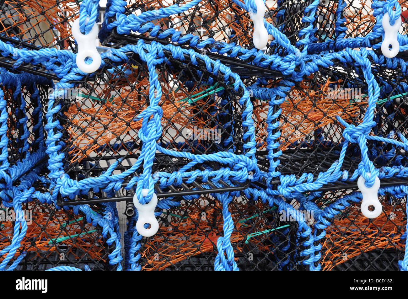 Schalentiere Töpfe, Pittenweem, Fife, Schottland, Großbritannien, UK Stockfoto