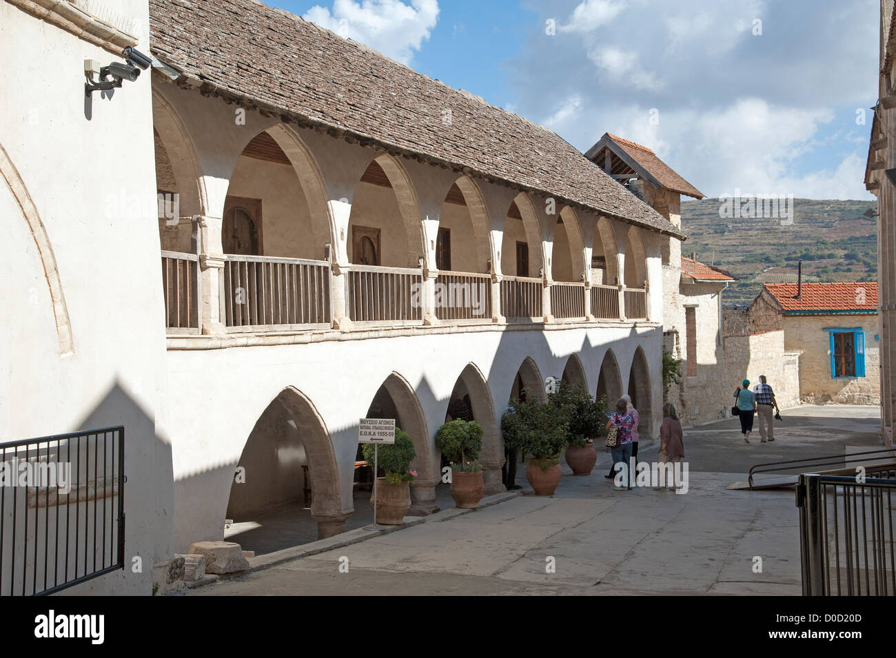 Kloster Timiou Stavrou Omodos Zypern Stockfoto