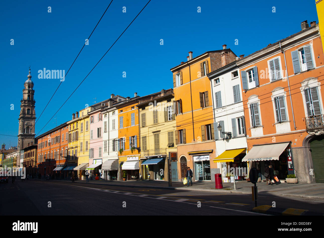 Strada della Republica Straße zentrale Parma Stadt Emilia-Romagna Region Zentral-Italien-Europa Stockfoto