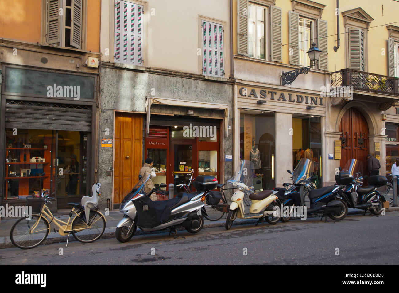 Strada della Republica Straße zentrale Parma Stadt Emilia-Romagna Region Zentral-Italien-Europa Stockfoto