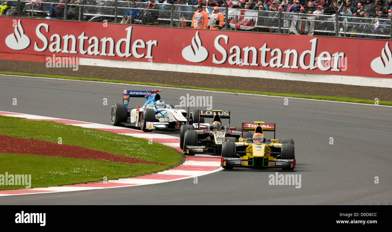 GP2-Unterstützung Rennen für Formel 1 Silverstone British Grand Prix. Felipe Nasr (4 PKW), Dämme; Stockfoto