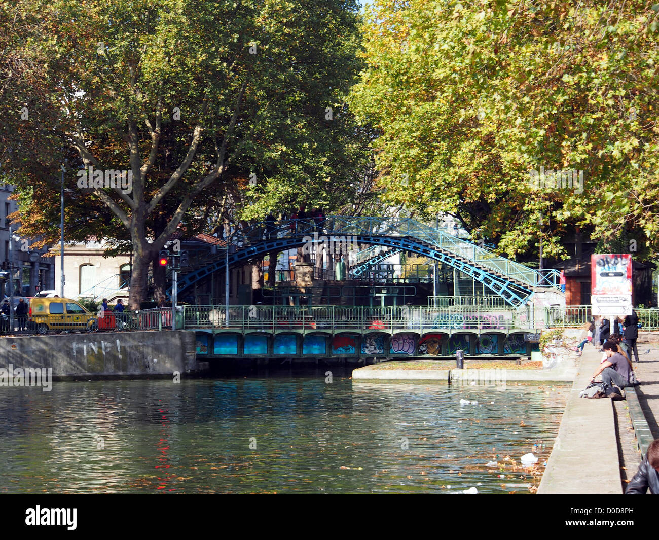 Paris - Canal St Martin Stockfoto