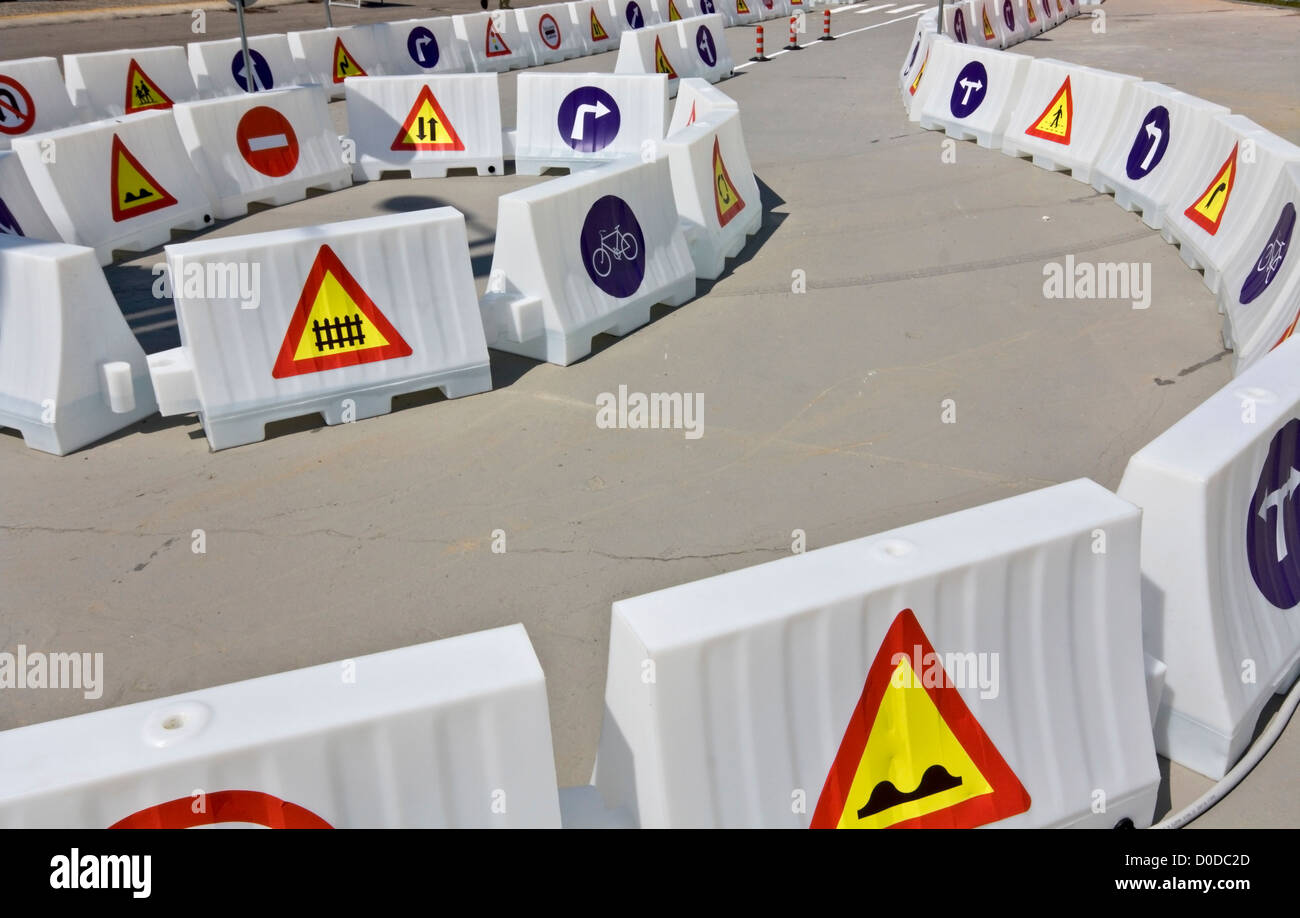 Fahrstunden und neue Treiber Test center Stockfoto