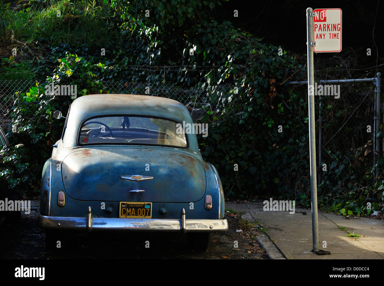 Ein Chevrolet Oldtimer - kein Parken zu jeder Zeit, San Francisco CA Stockfoto