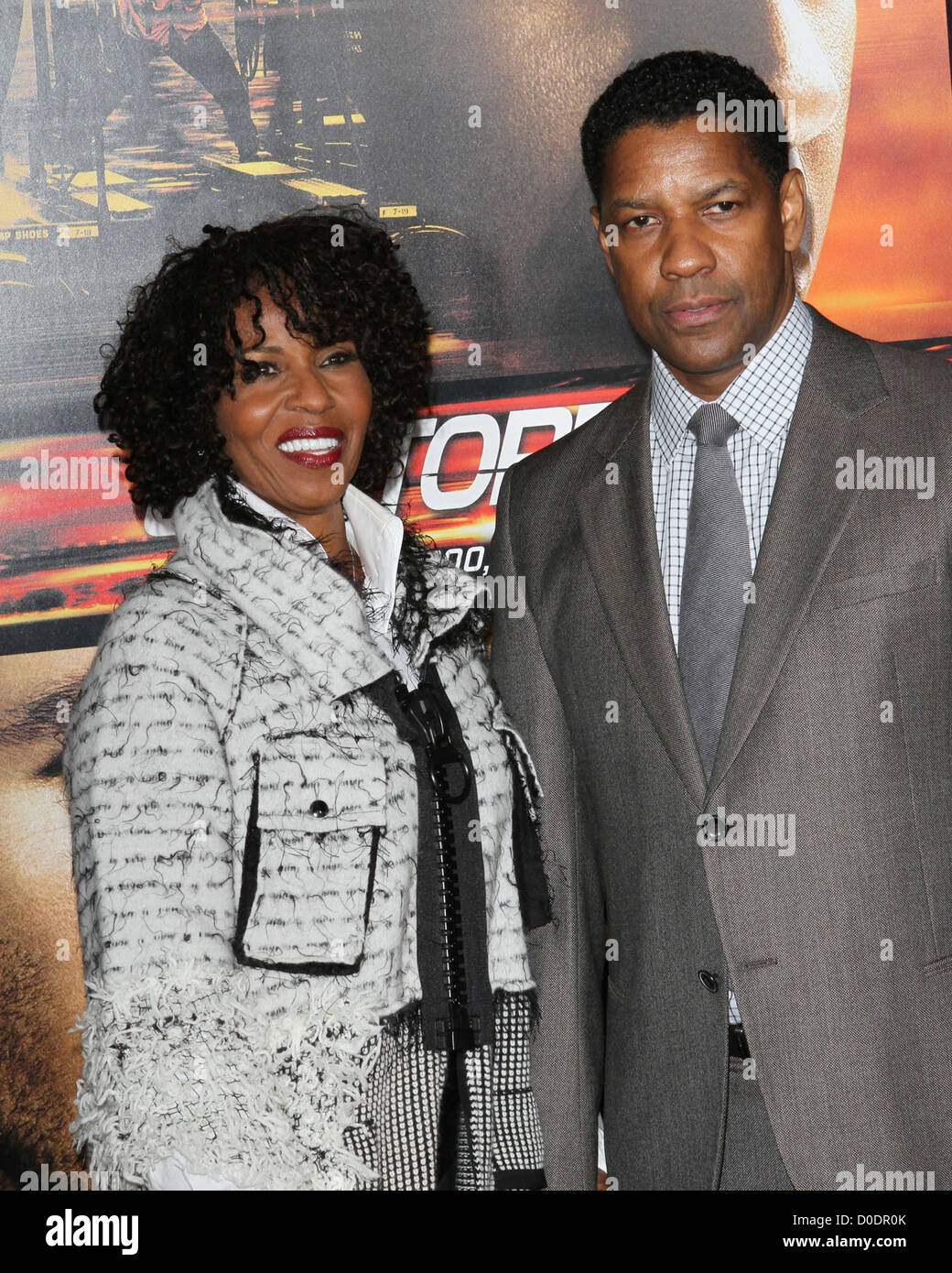 Denzel Washington (R) und Frau Pauletta Pearson Los Angeles Premiere ...
