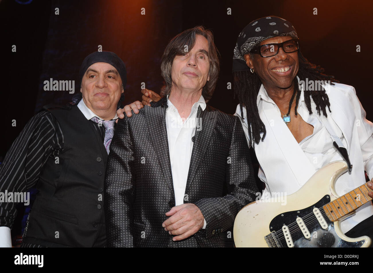 Steven Van Zandt, Jackson Browne und Nile Rodgers wir sind Familienstiftung 8. jährliche Feier Gala in der Hammerstein Stockfoto