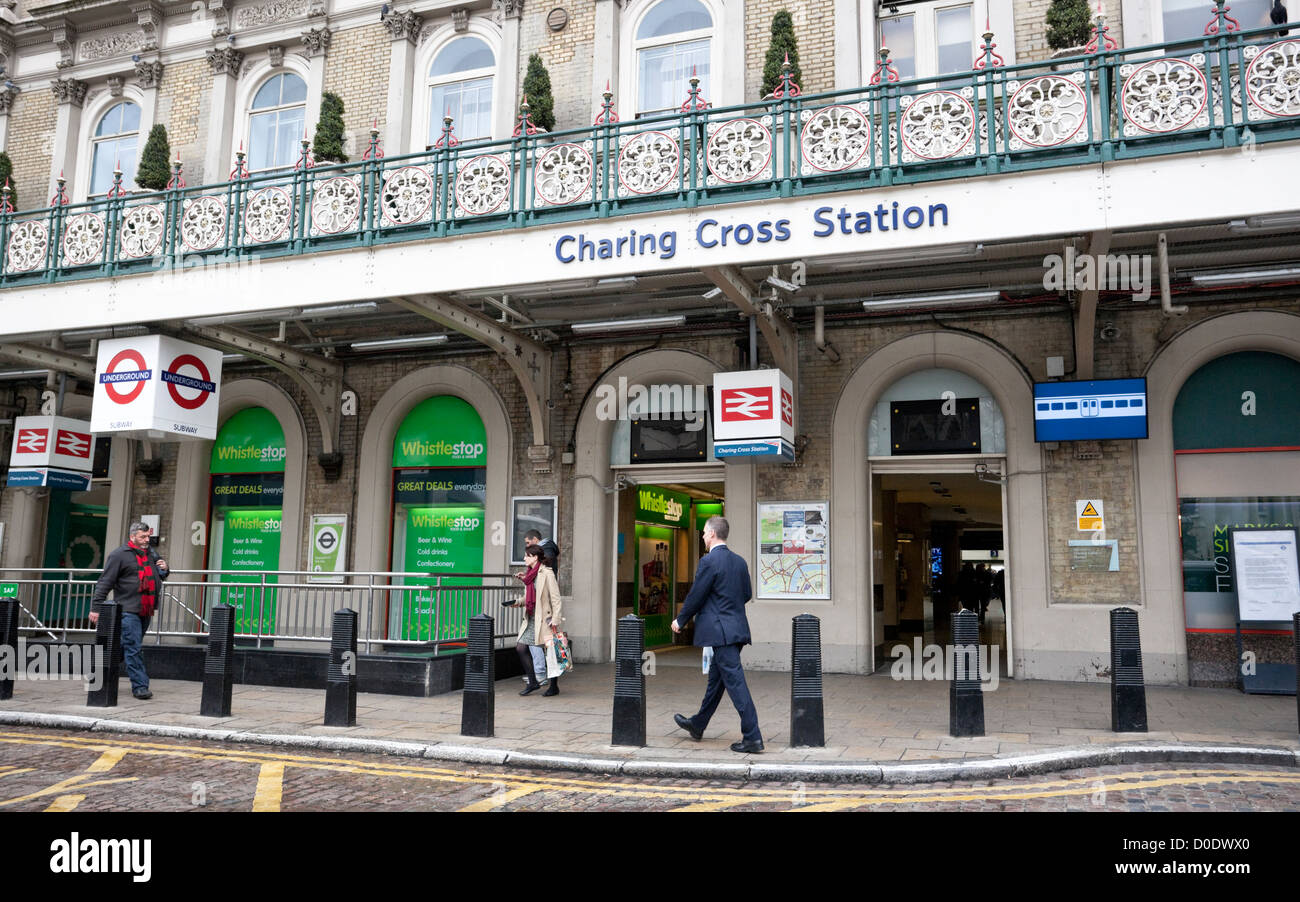 Charing Cross Station, London, England, Großbritannien. Stockfoto