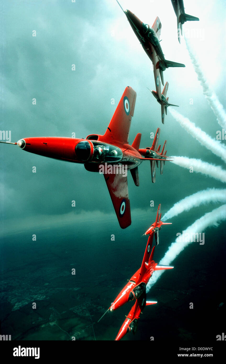 Rote Pfeile Mücke Display Flugzeuge von 1965 bis 1978 verwendet Stockfoto