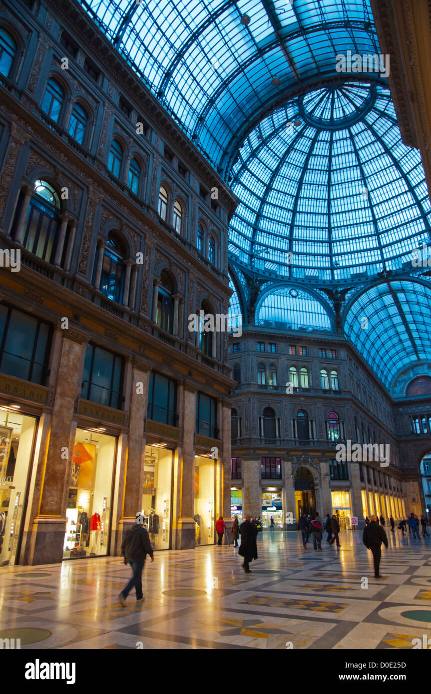 Galleria Umberto I (1900) einkaufen Arcade-Naples Stadt La Campania Region südliche Italien Mitteleuropa Stockfoto