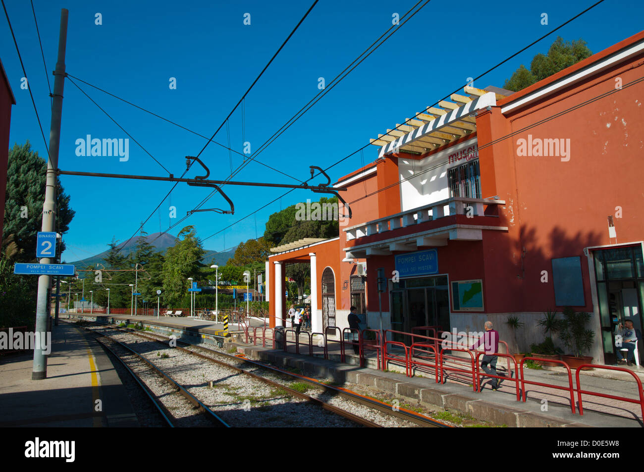 Pompei Scavi Bahnhof in der Nähe von Neapel in La Campania Region Italien Südeuropa Stockfoto