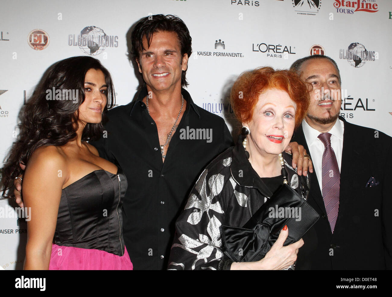 Lorenzo Lamas Mutter Arlene Dahl die 50. Geburtstag Geburtstagsfeier für den Hollywood Walk von Fame Held auf the Walk of Fame Stockfoto