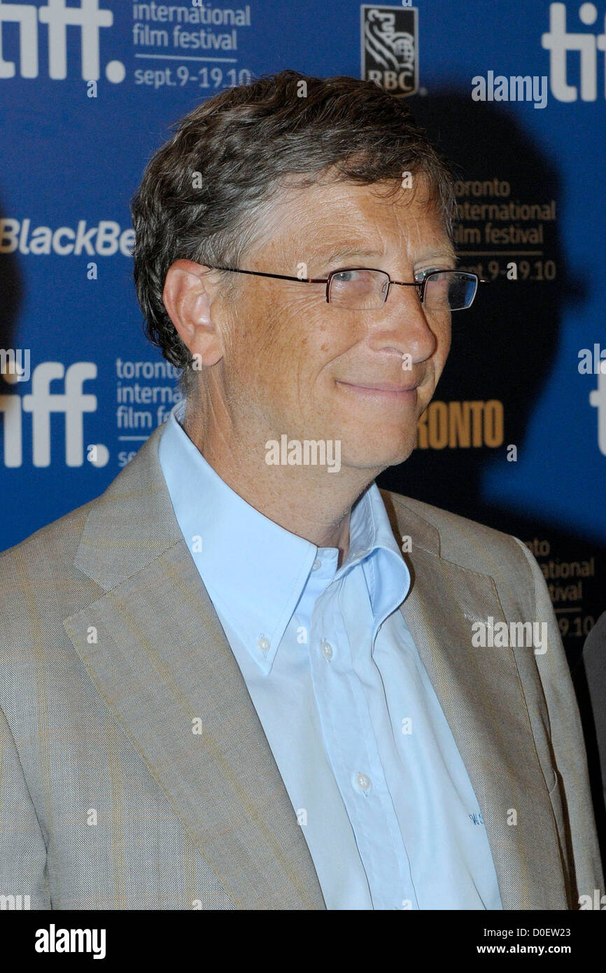 Bill Gates der 35. Toronto International Film Festival "Waiting for Superman" Pressekonferenz hielt das Hyatt Regency Hotel. Stockfoto