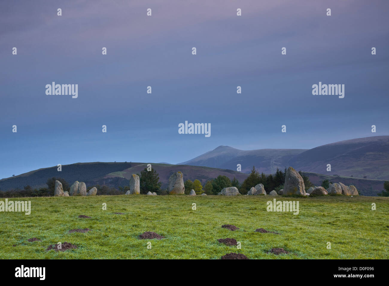 Castlerigg Steinkreis in den Lake District National Park. Stockfoto