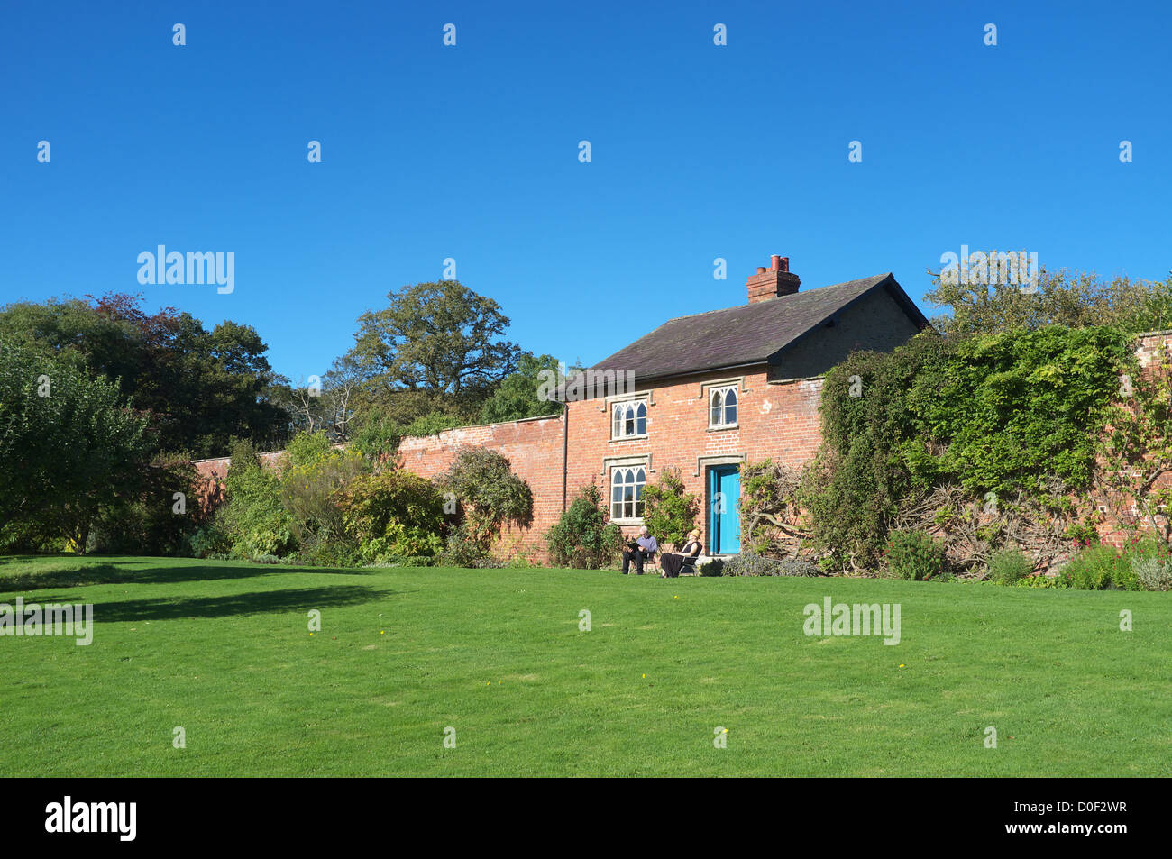 Gärtner-Hütte in den ummauerten Garten, Croft Castle, Herefordshire, England, UK Stockfoto