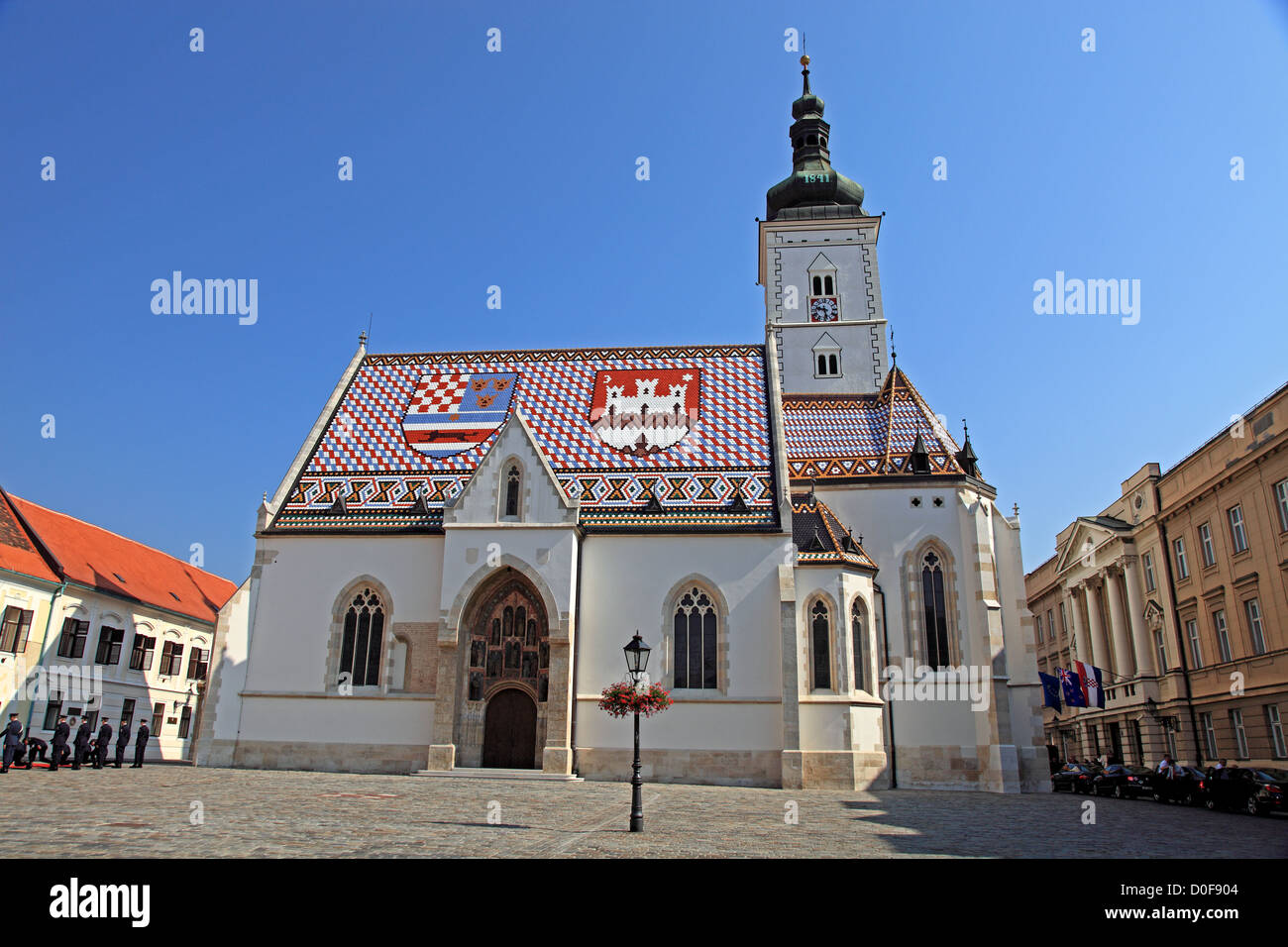 St.-Markus Kirche, Altstadt, Zagreb, Kroatien Stockfoto