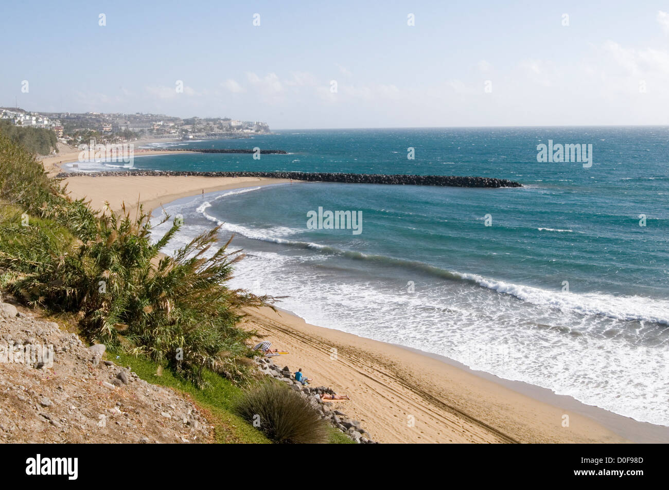 Playa del Ingles Gran Canaria Kanaren Insel Sand Goldstrand sandigen Strand Strände Stockfoto