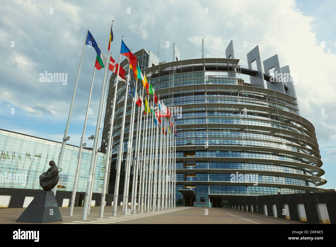 Europäischen Parlaments Sitz, Louise-Weiss-Gebäude, Straßburg, Elsass, Frankreich Stockfoto