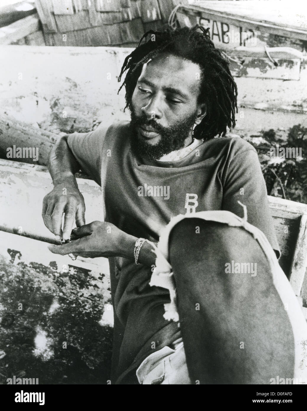 WINSTON RODNEY aka Burning Spear Promo-Foto des jamaikanischen Reggae-Sänger über 1975 Stockfoto