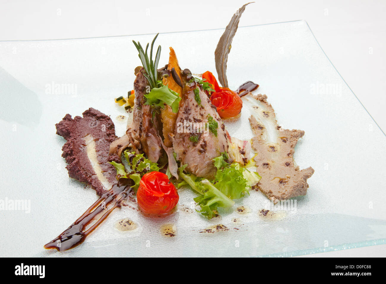 Rebhuhn-Salat eingelegte weich ruhen Ensalada de Perdiz Roja de Reposo de Escabeche suave Stockfoto