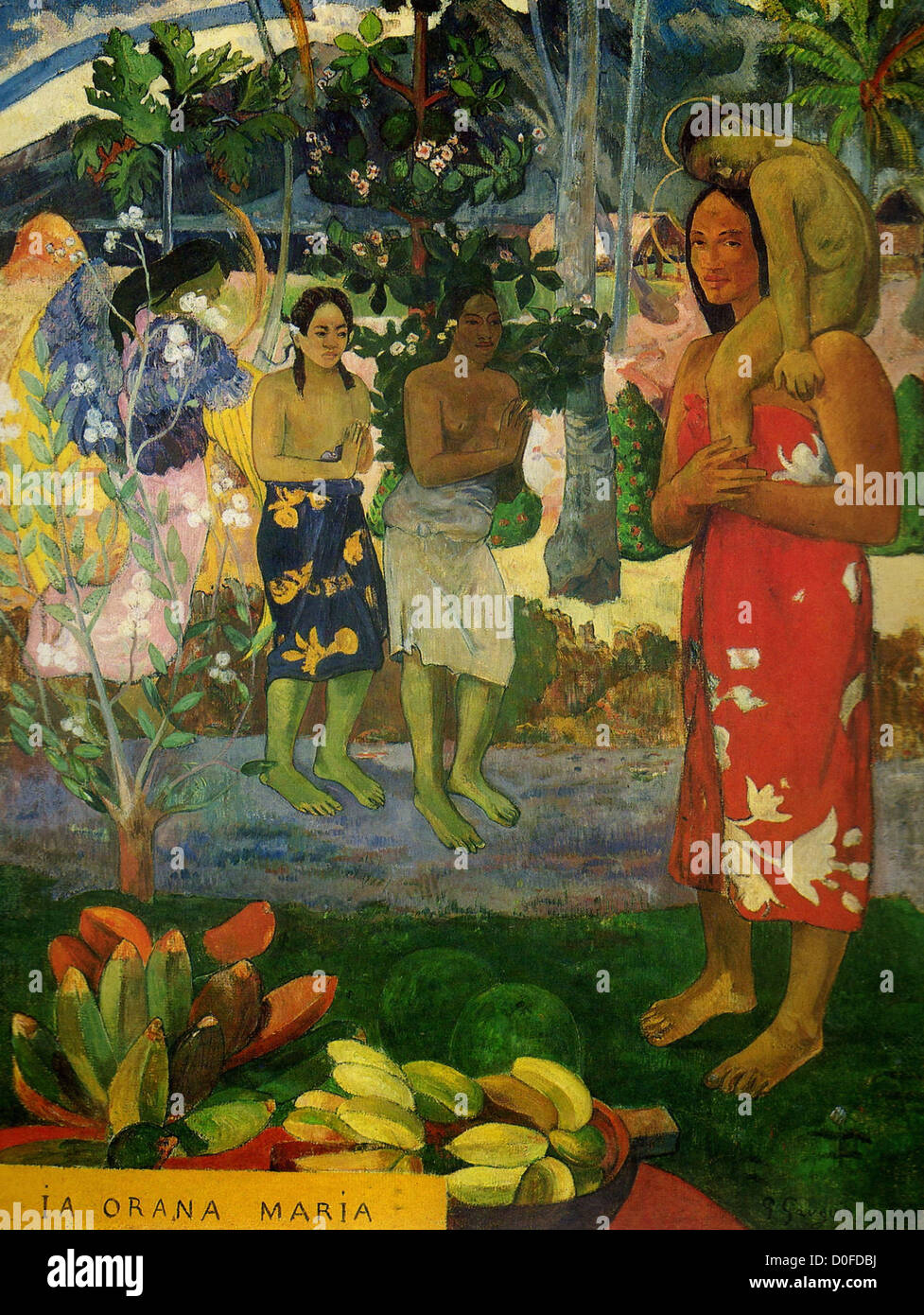 Paul Gauguin Ia Orana Maria (Je Vous Salue Marie - Gegrüßet seist du Maria 1891 Stockfoto