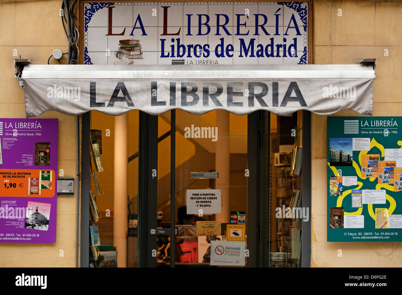 Bibliothek in Madrid Spanien Libreria de Madrid-España Stockfoto