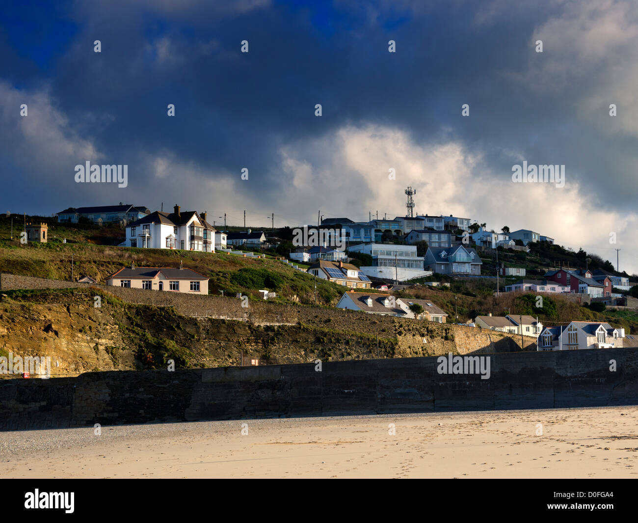 Portreath, Cornwall. Kleines Fischerdorf an der atlantischen Küste von Cornwall. Stockfoto