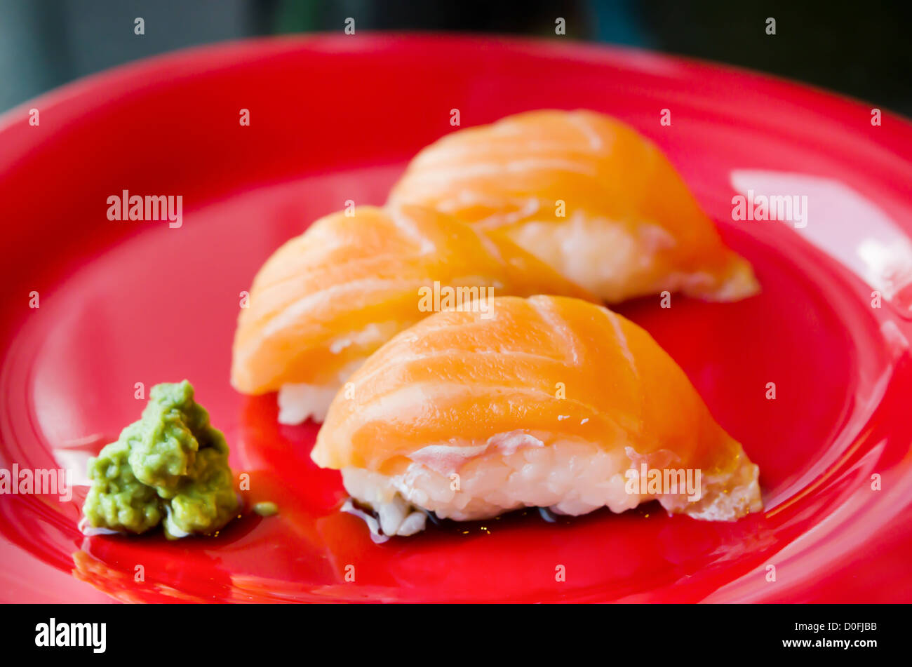 frisches Sushi-traditionelle, Lachs-sushi Stockfoto