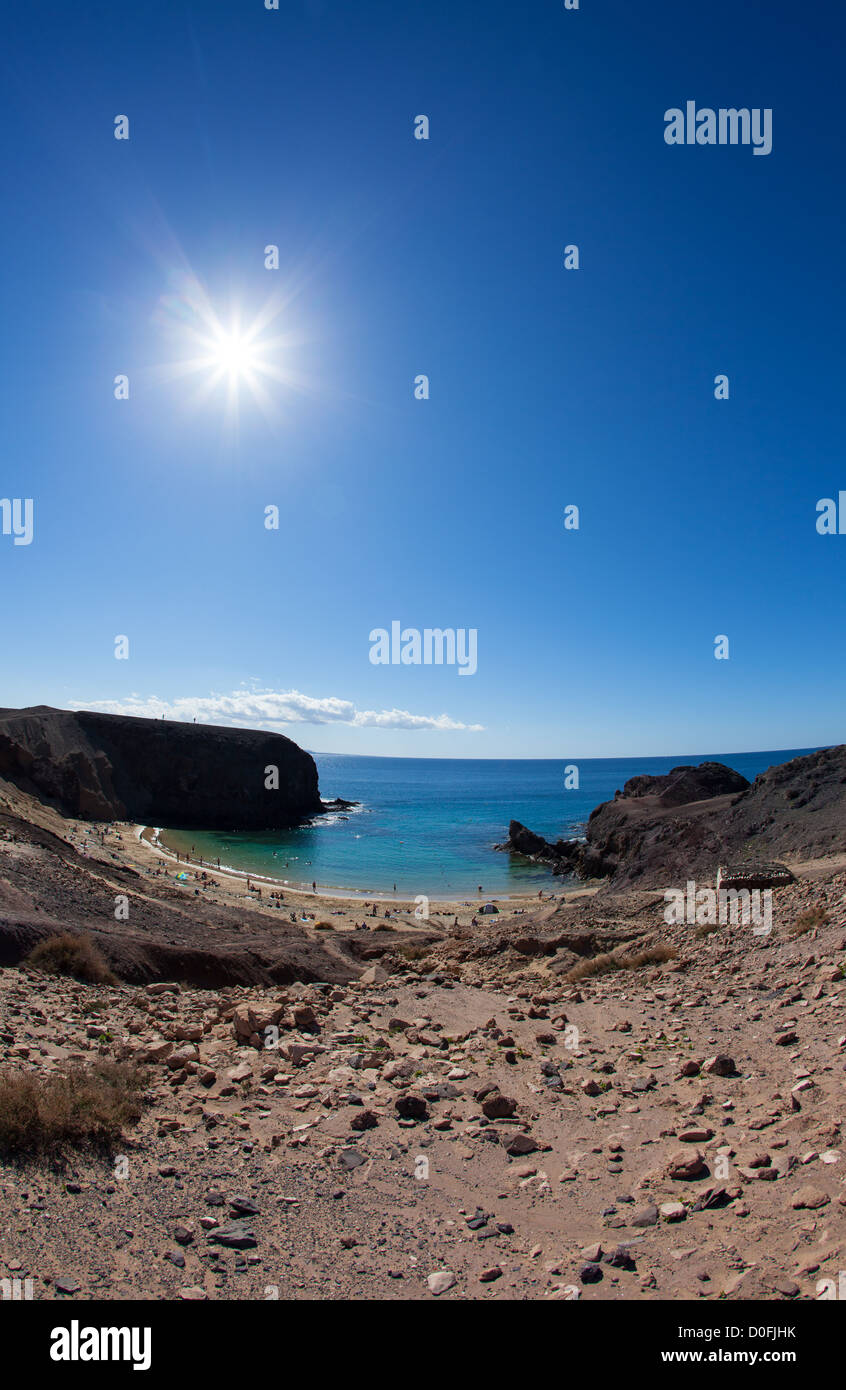 Playa de Papagayo, Lanzarote Stockfoto