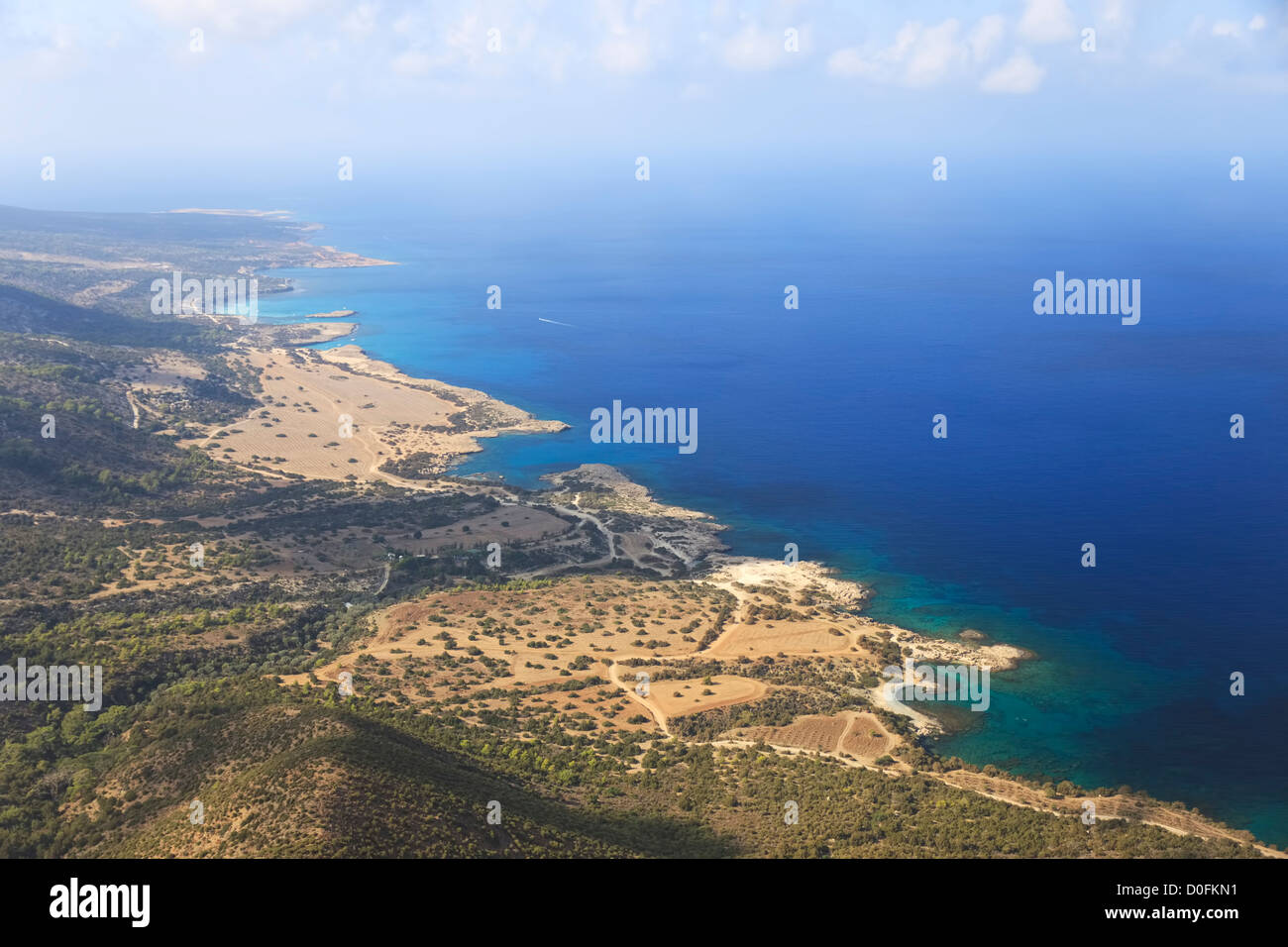 Luftaufnahme der Akamas-Halbinsel, Zypern Stockfoto