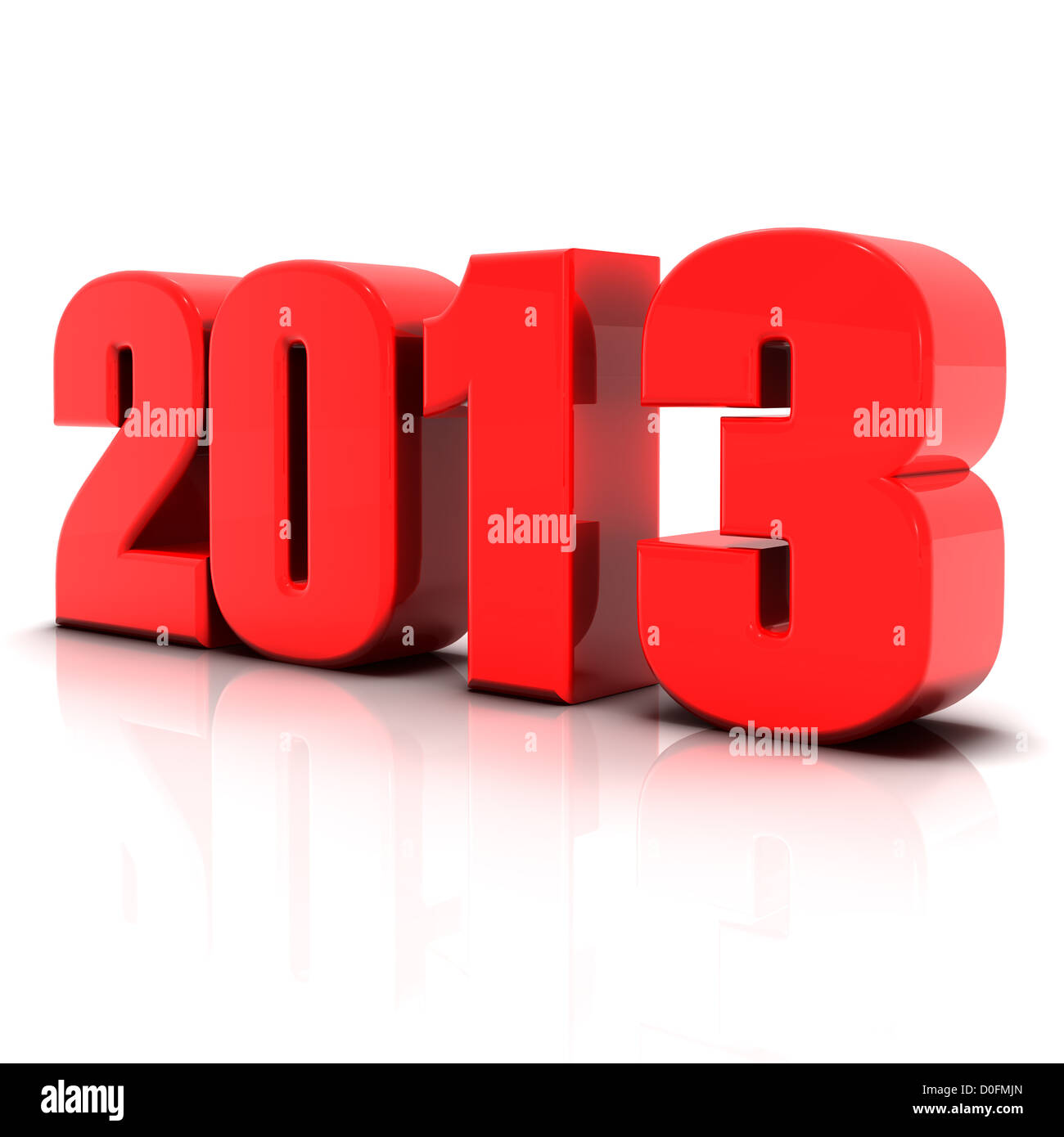 Neujahr 2013 Rendern Stockfoto