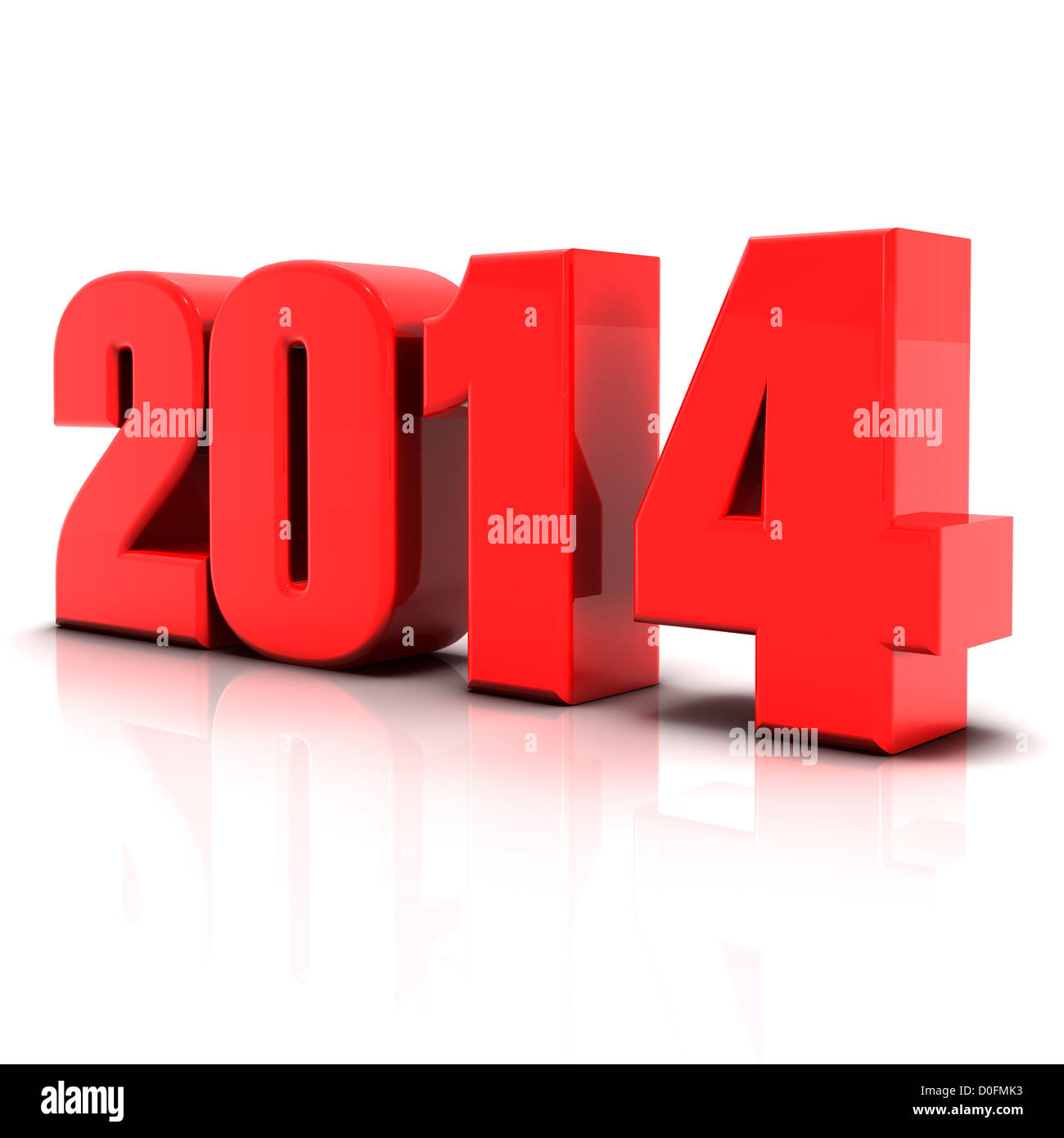 Neujahr 2014 3d render Stockfoto